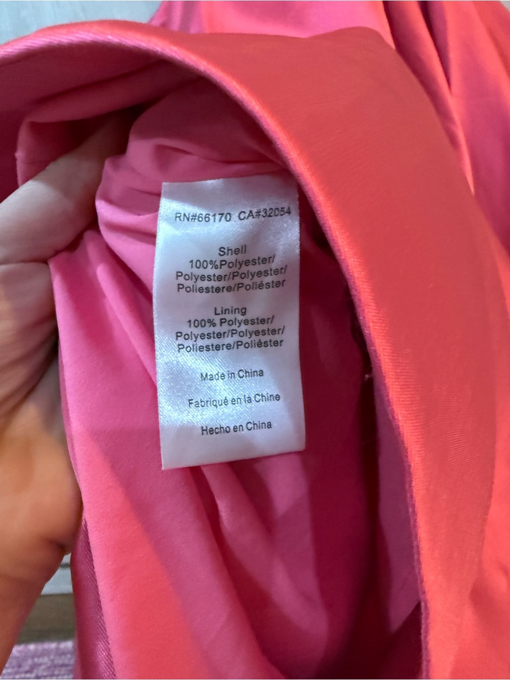 NWT Hutch Anthropologie Sabrina Strapless High-Low Pleated Pink Satin Gown 16P - Picture 10 of 15